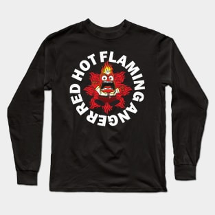 Red Hot Flaming Anger Long Sleeve T-Shirt